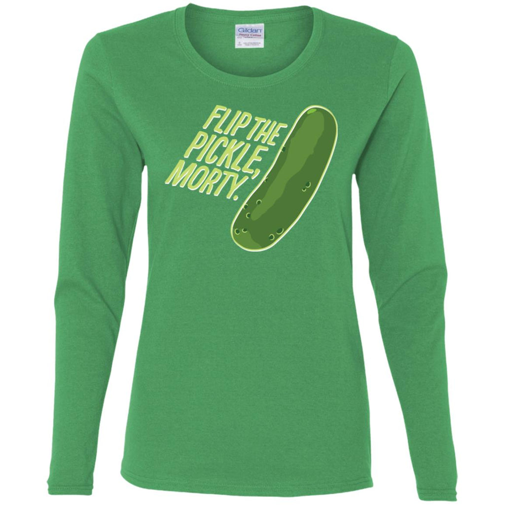 Rick And Morty Flip The Pickle Quote Women Long Sleeve Shirt
