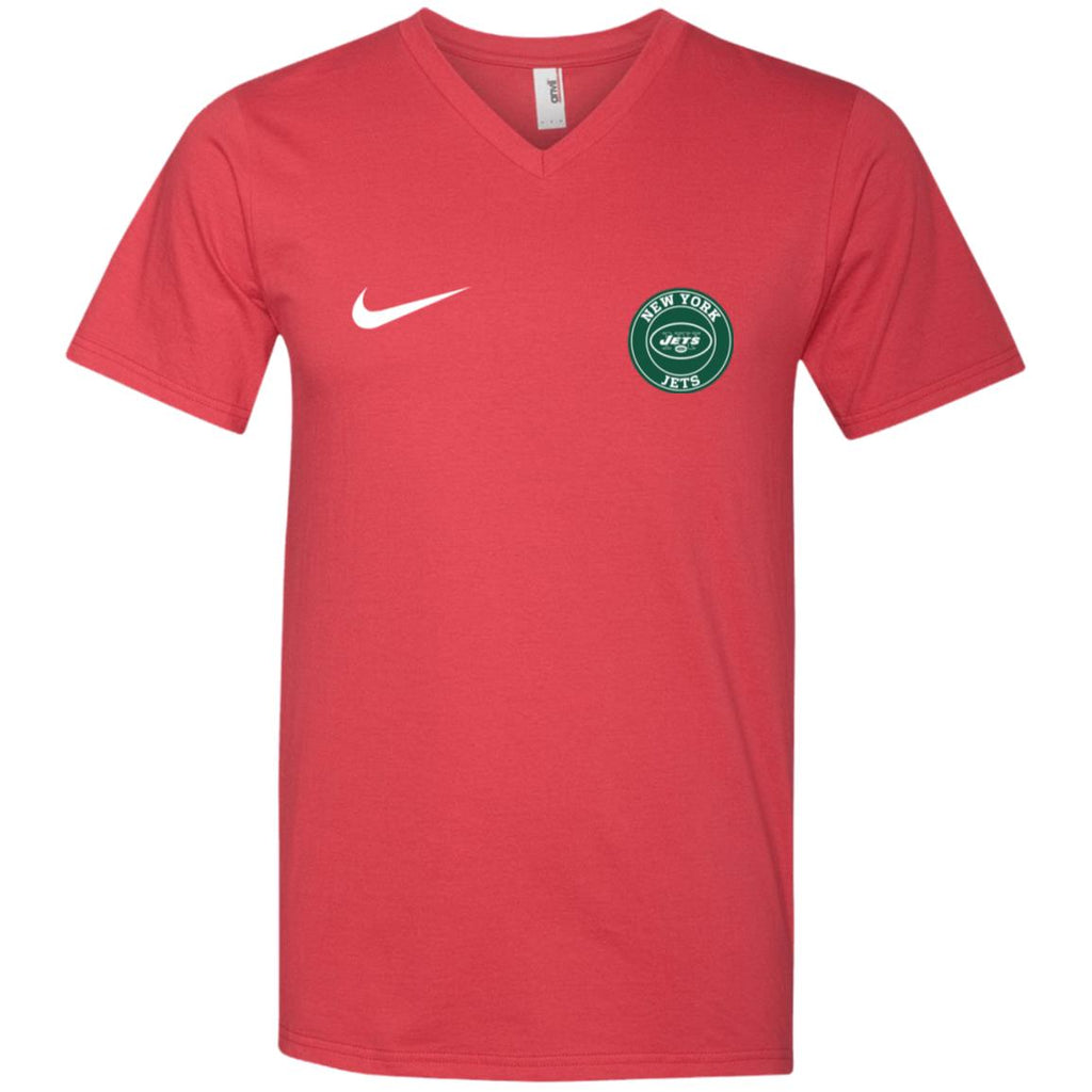 Nike New York Jets Nfl Football Men V-Neck T-Shirt