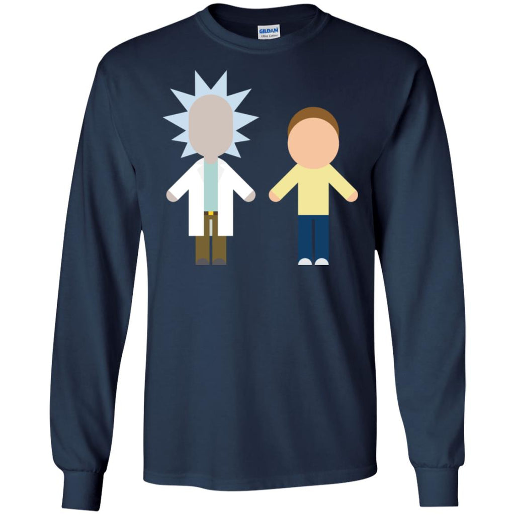 Rick And Morty Chibi Style Men Long SLeeve Shirt