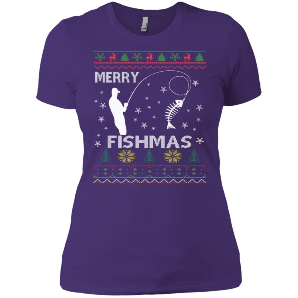 Merry Fishmas Ugly Christmas Women T-Shirt