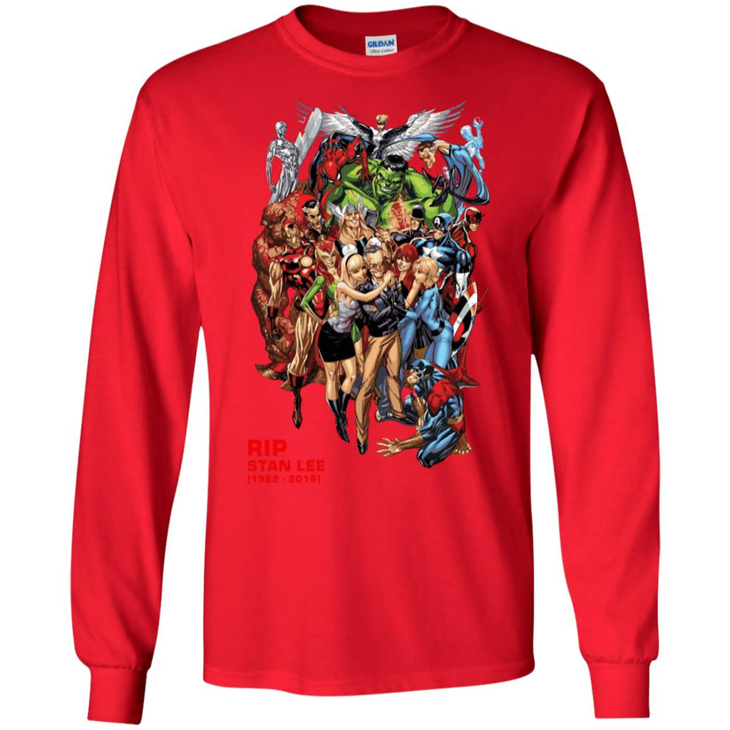 Rip Stan Lee Father Of Super Heroes Men Long SLeeve Shirt