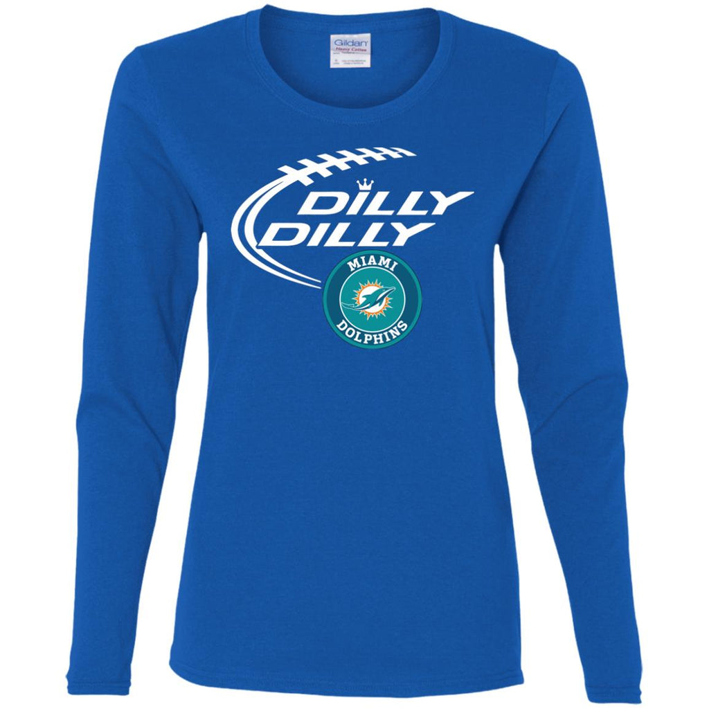 Dilly Dilly Miami Dolphins Nfl Football Women Long Sleeve Shirt