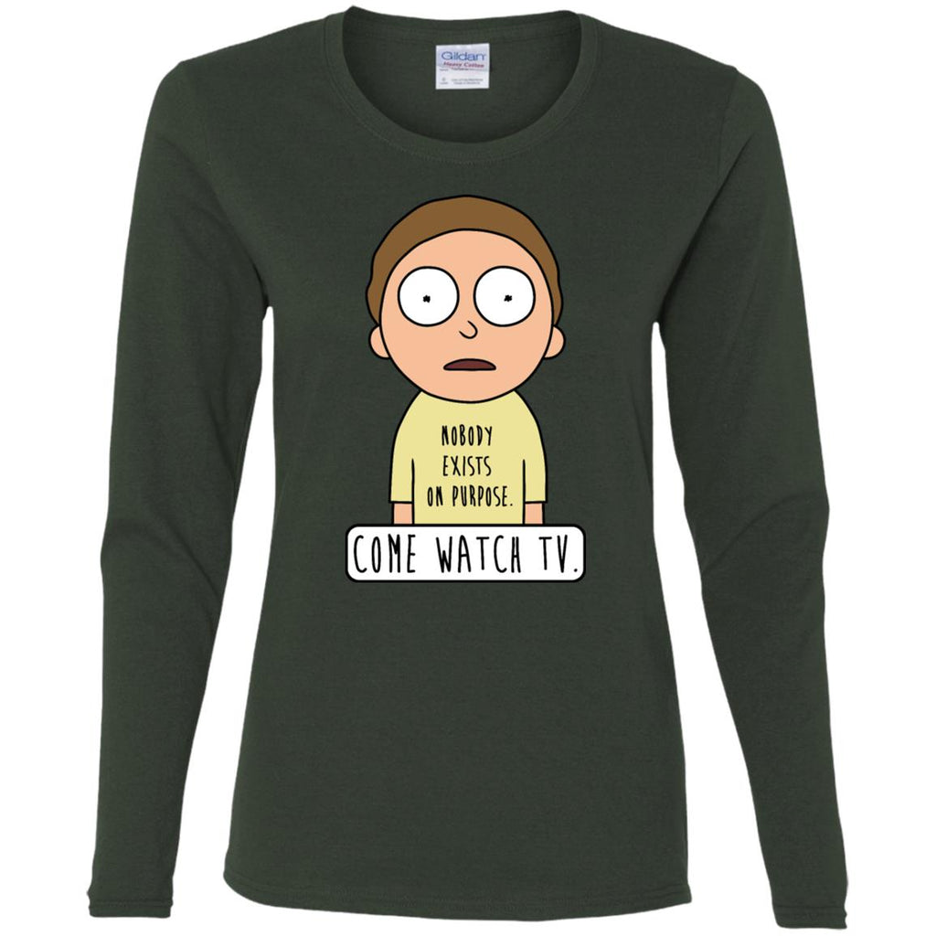 Rick And Morty Come Watch Tv Quote Women Long Sleeve Shirt