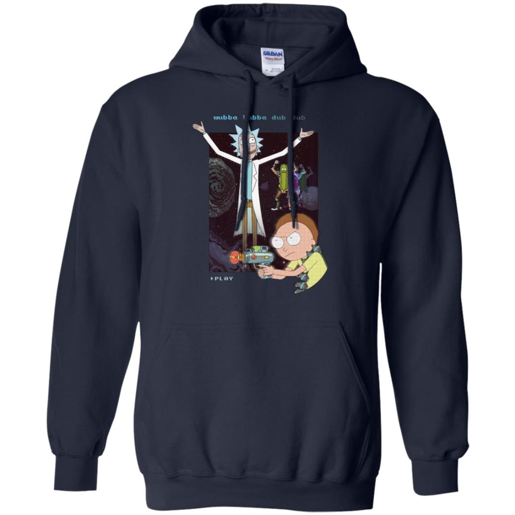 Rick And Morty Retro Video Game Men Pullover Hoodie