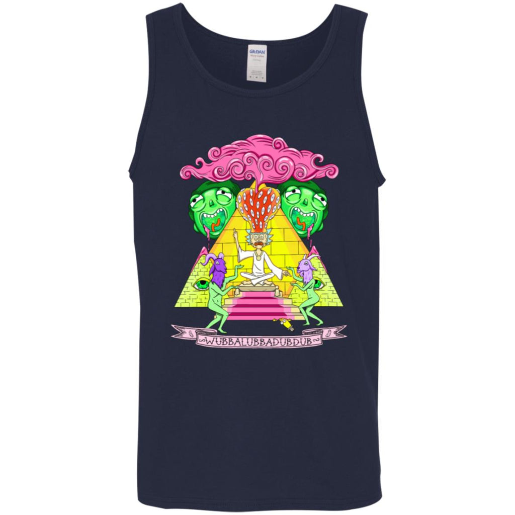 Rick And Morty Pyramid With Catchphrase Men Tank Top