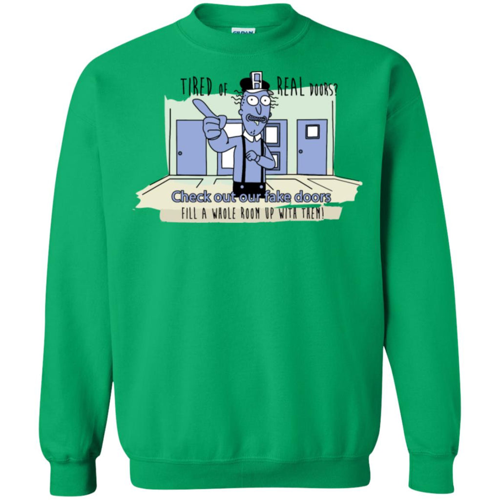 Rick And Morty - Fake Doors Room Unisex Crewneck Pullover Sweatshirt