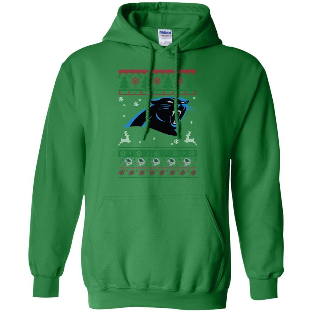 Carolina Panthers Logo Football Teams Ugly Christmas Sweater Men Pullover Hoodie