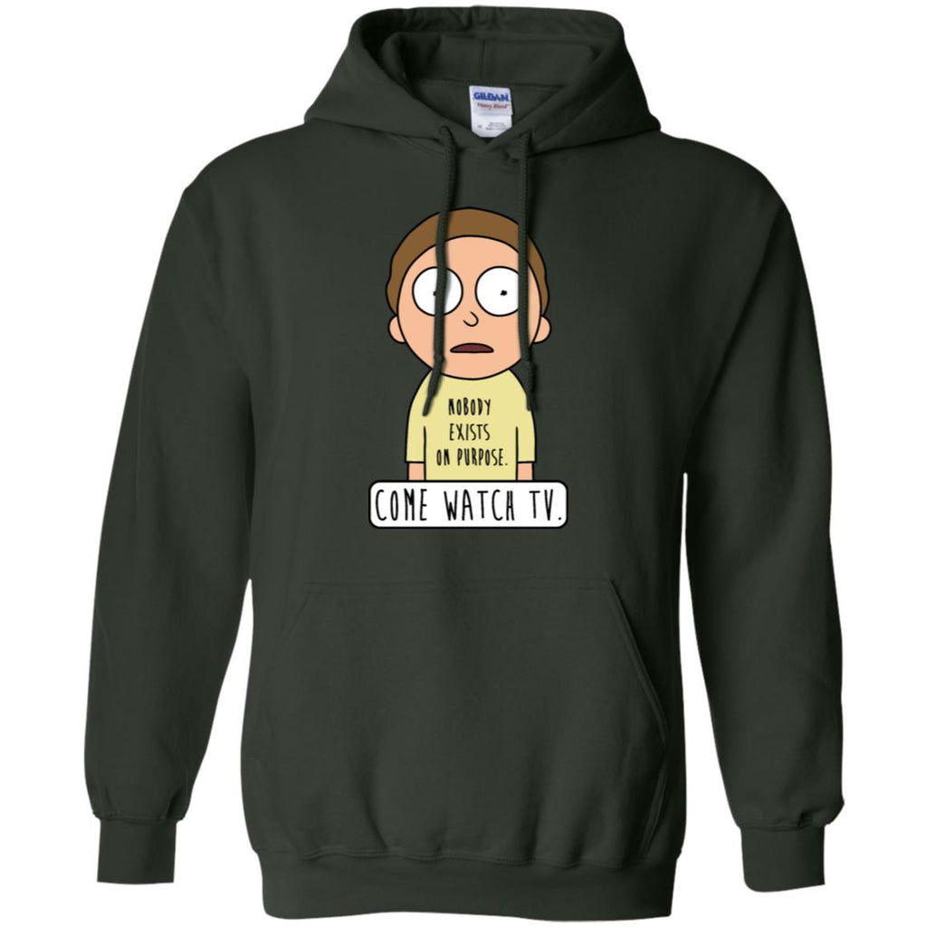 Rick And Morty Come Watch Tv Quote Men Pullover Hoodie
