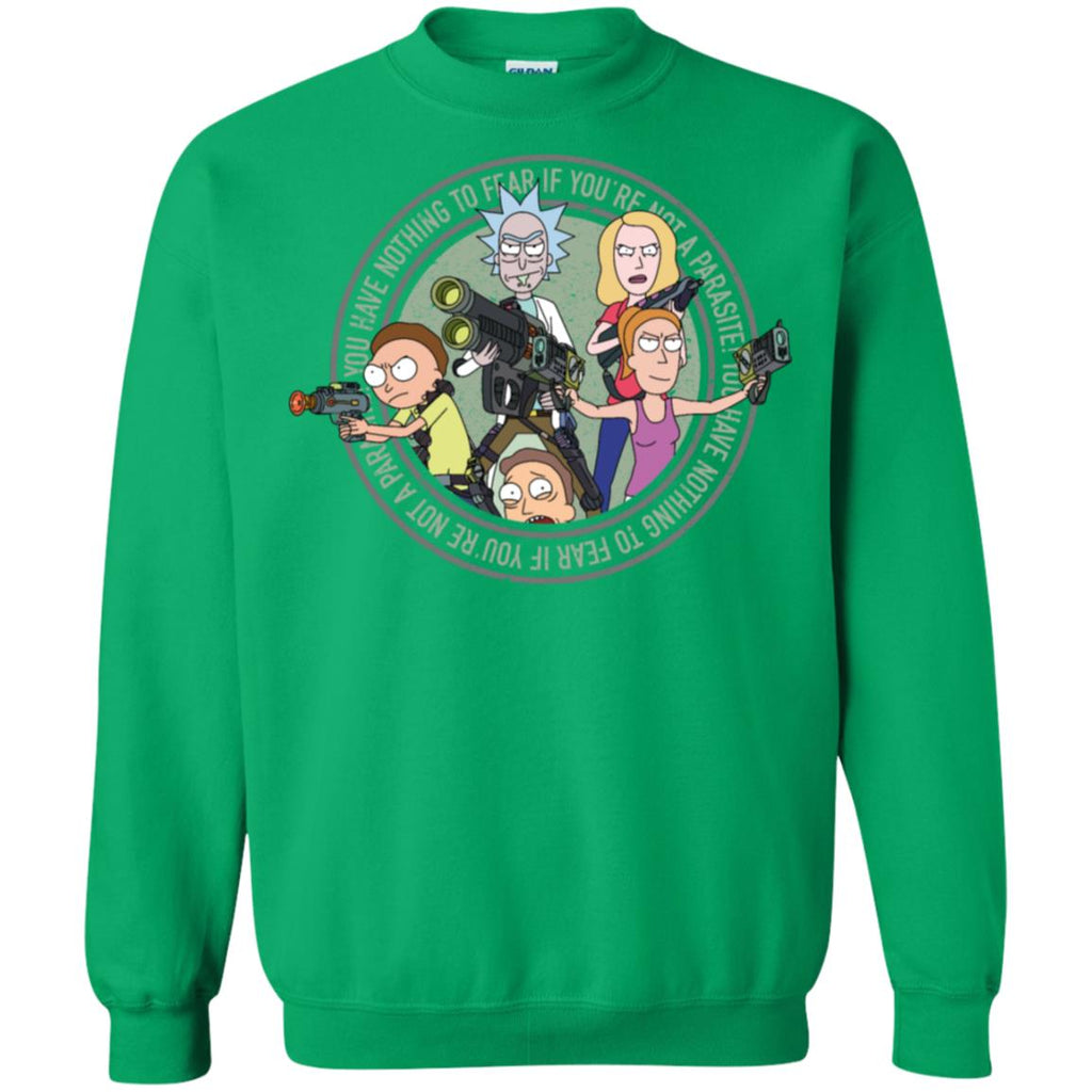 Rick And Morty And The Smith Family Unisex Crewneck Pullover Sweatshirt