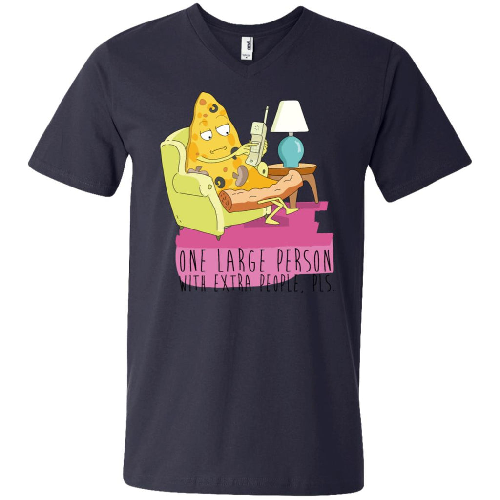 Rick And Morty Large Person With Extra People Men V-Neck T-Shirt