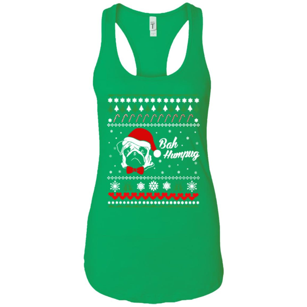 Bah Hum Pug Dog Christmas Women Tank