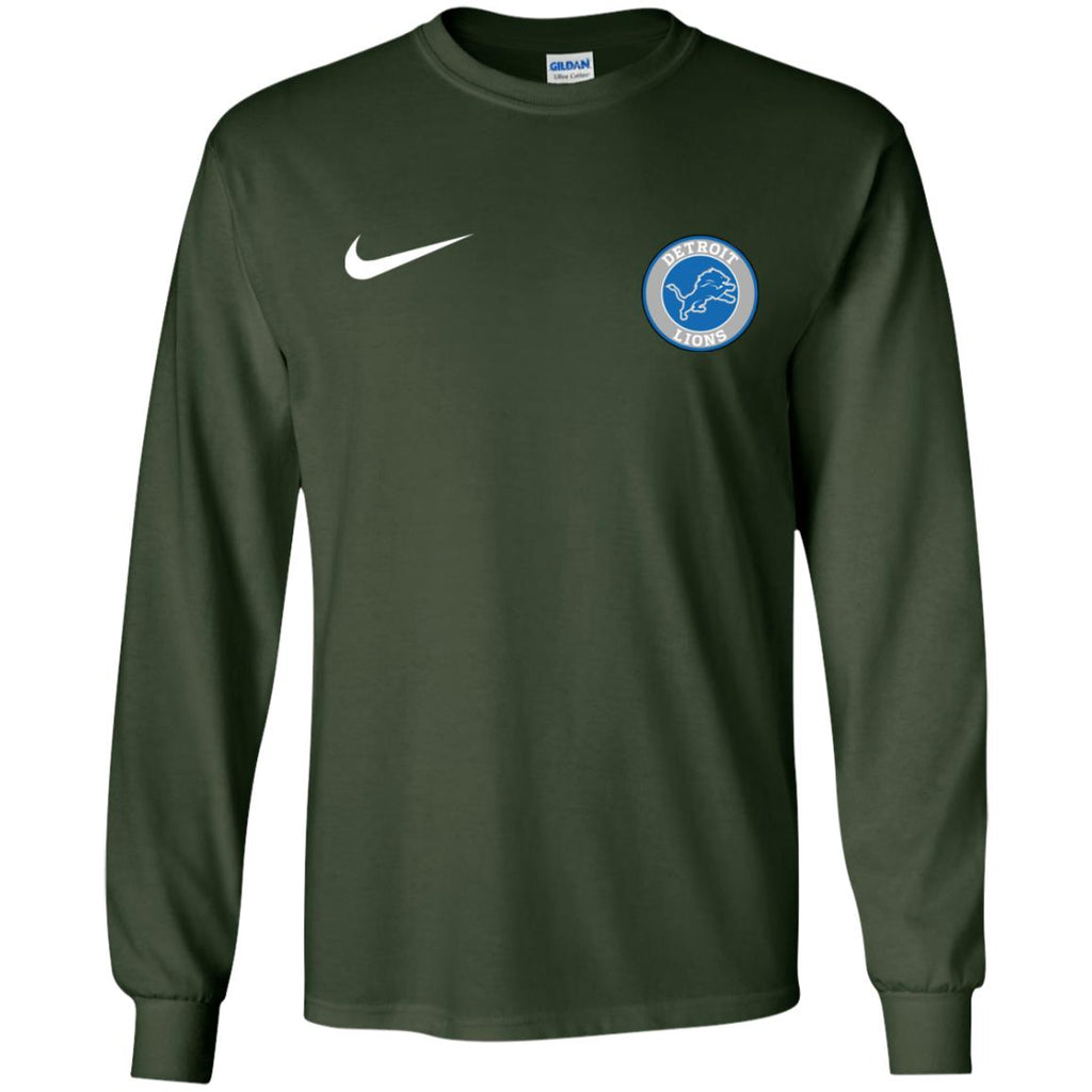Nike Destroit Lions Nfl Football Men Long SLeeve Shirt
