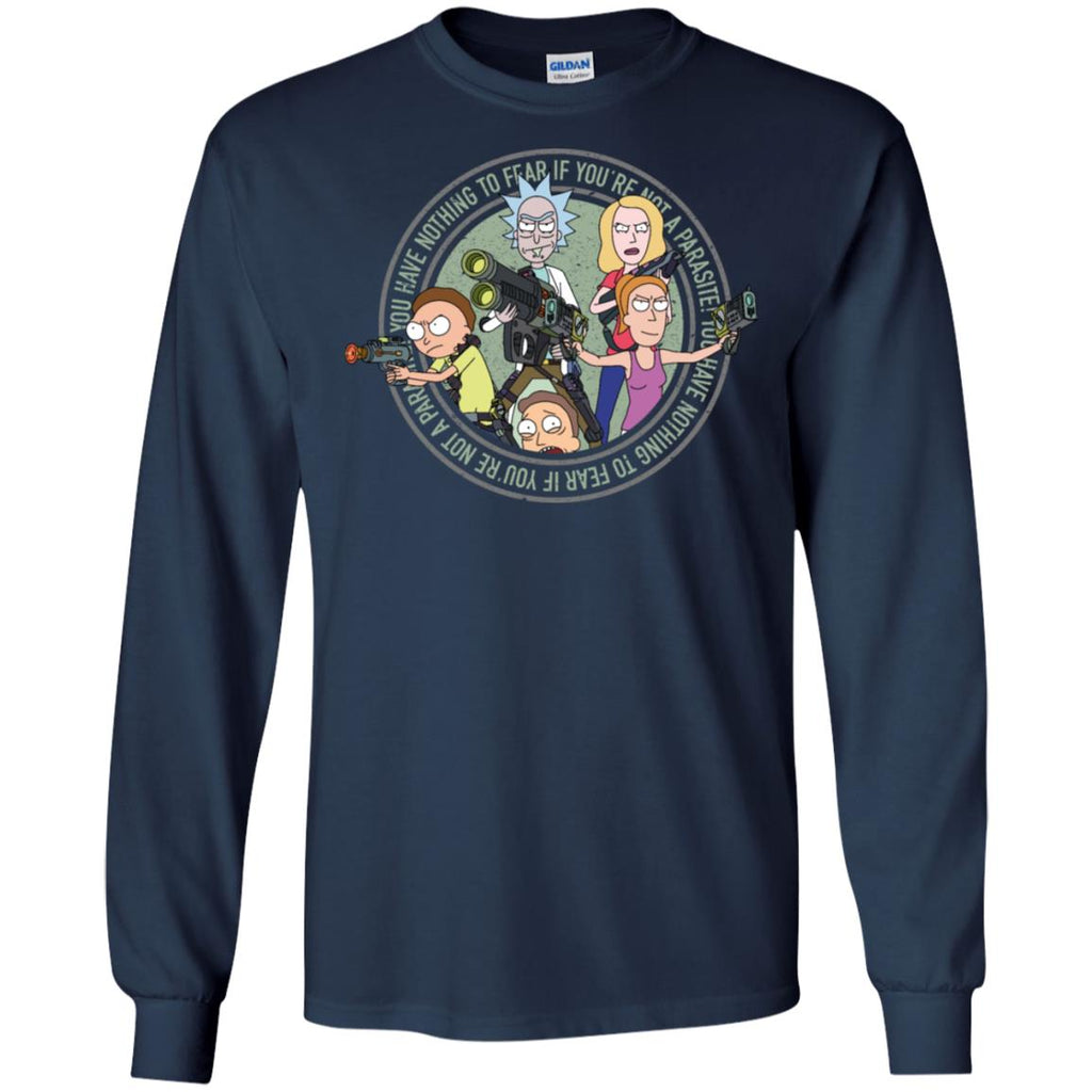 Rick And Morty And The Smith Family Men Long SLeeve Shirt