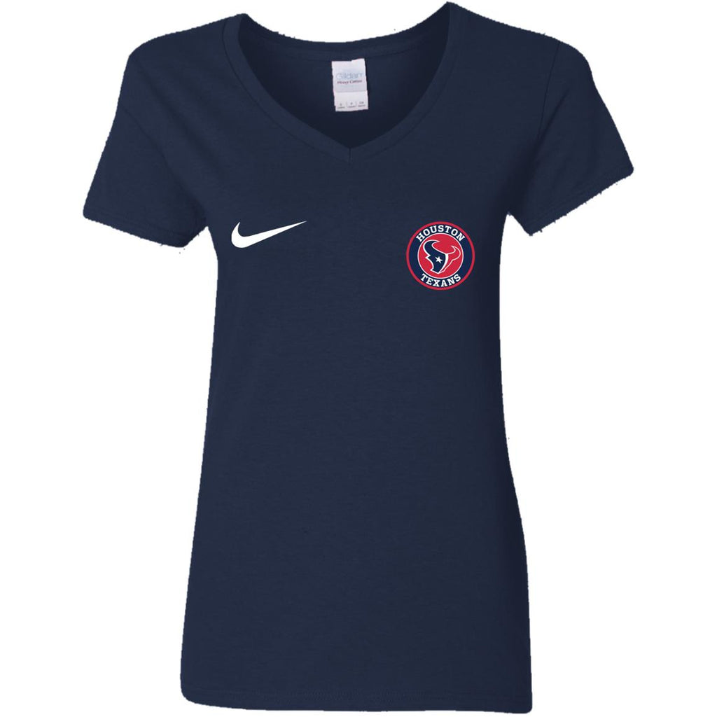 Nike Houston Texans Nfl Football Women V-Neck T-Shirt