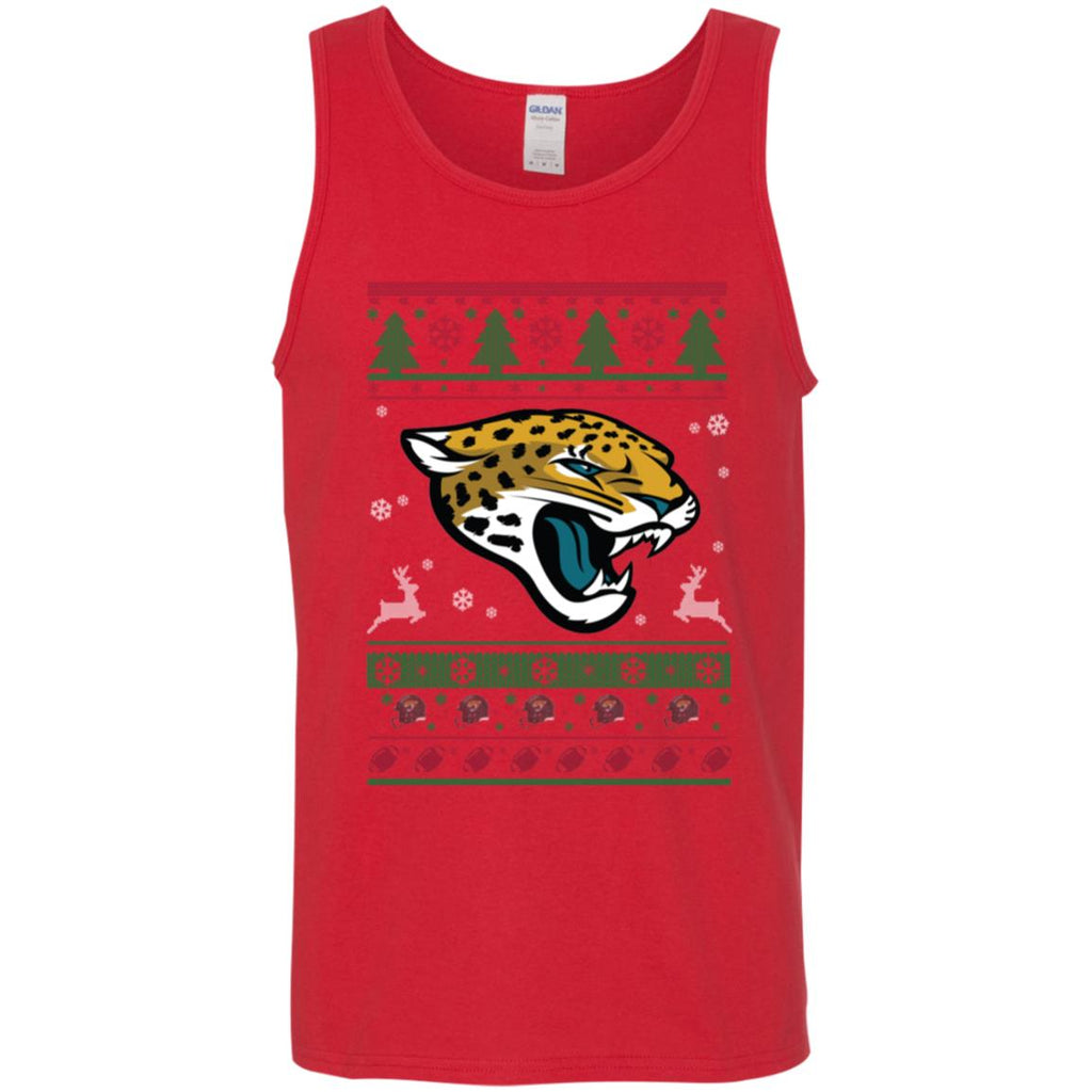 Jacksonville Jaguars Logo Football Teams Ugly Christmas Sweater Men Tank Top