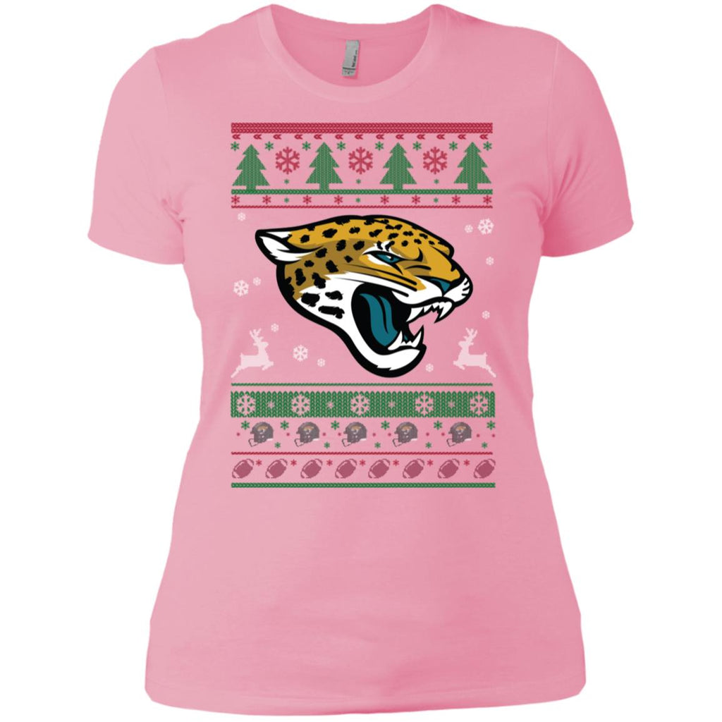 Jacksonville Jaguars Logo Football Teams Ugly Christmas Sweater Women T-Shirt