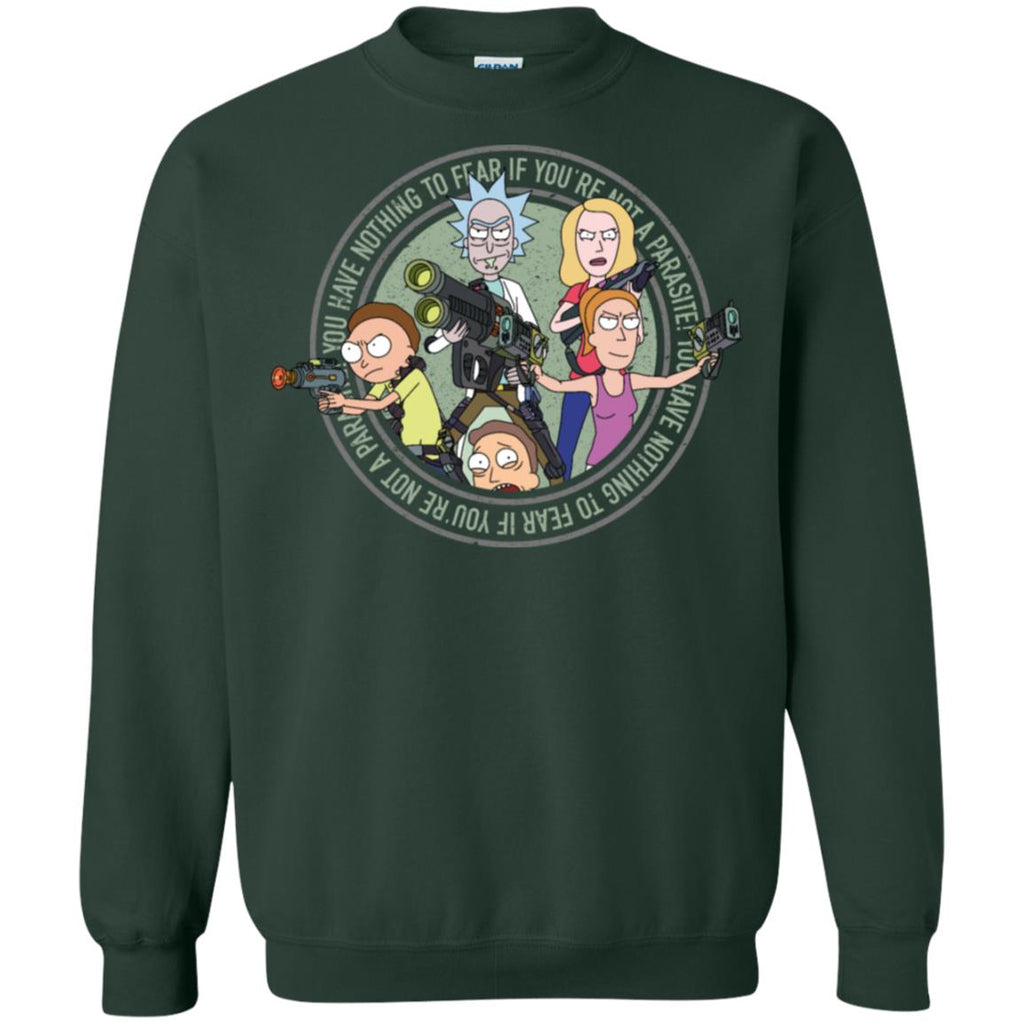 Rick And Morty And The Smith Family Unisex Crewneck Pullover Sweatshirt