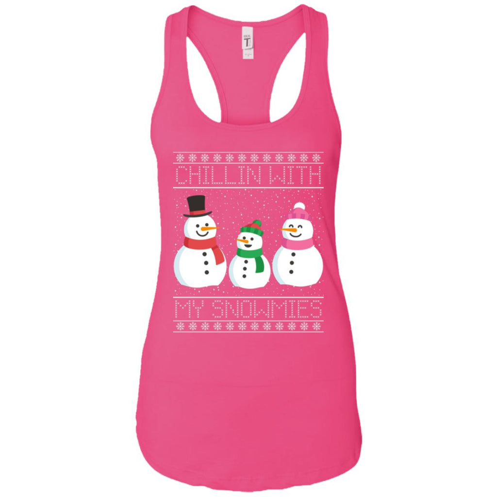 Chillin With My Snowmies Snowman Christmas Women Tank