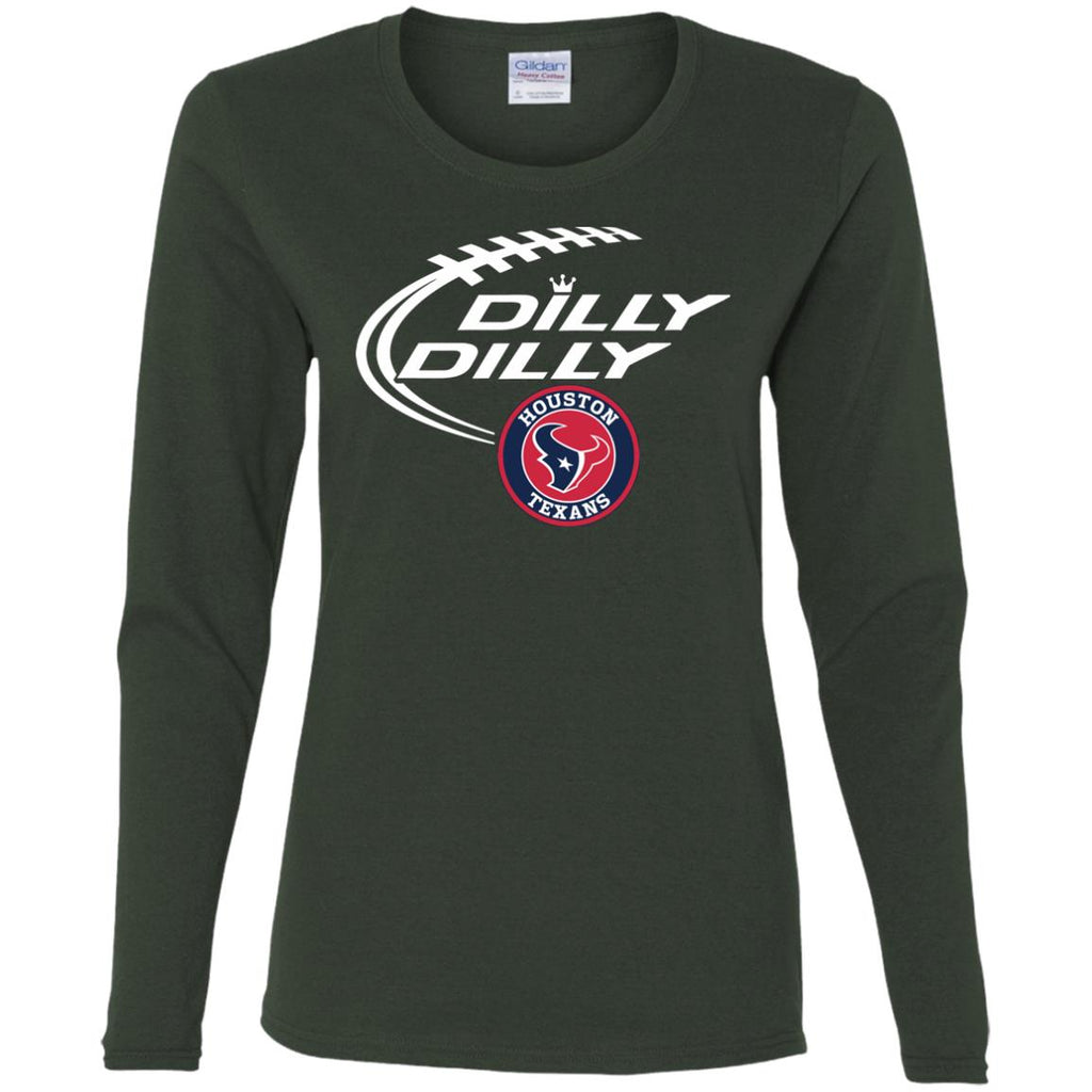 Dilly Dilly Houston Texans Nfl Football Women Long Sleeve Shirt