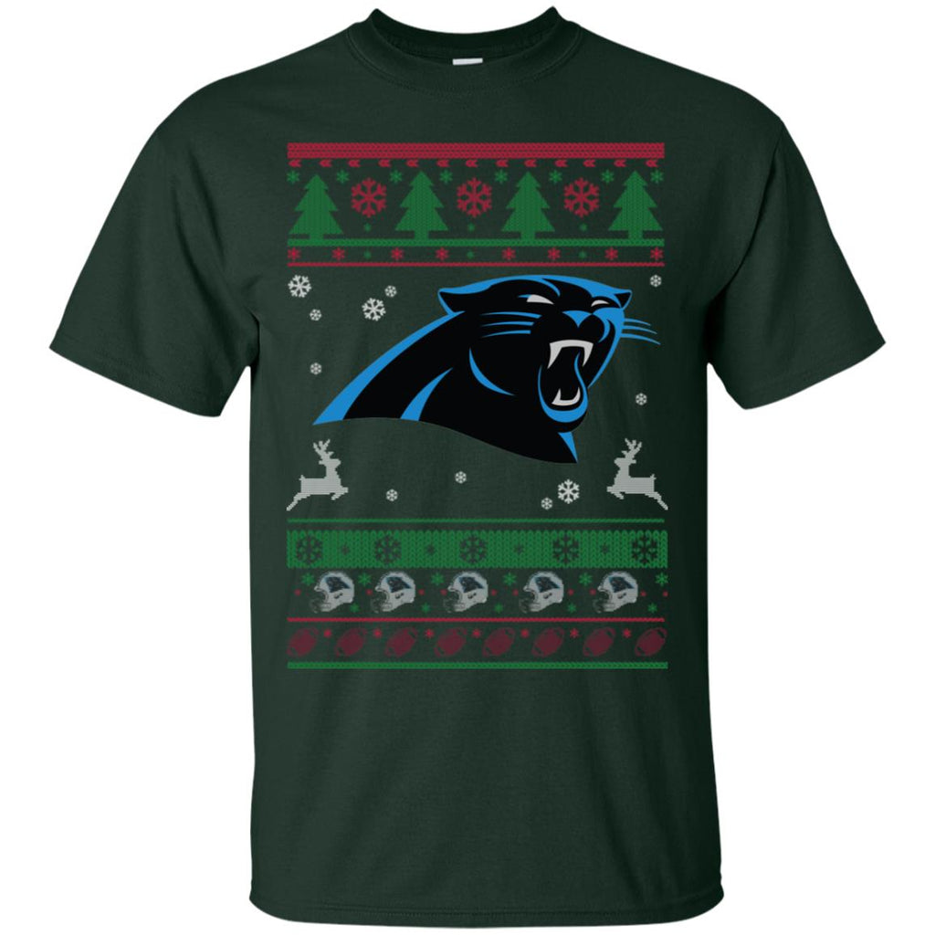 Carolina Panthers Logo Football Teams Ugly Christmas Sweater Men T-Shirt