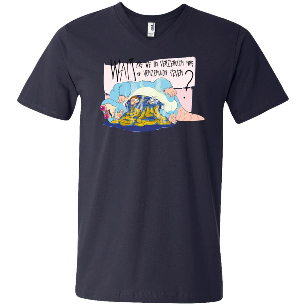 Ricky And Morty Which Venzenulon Are We On Men V-Neck T-Shirt