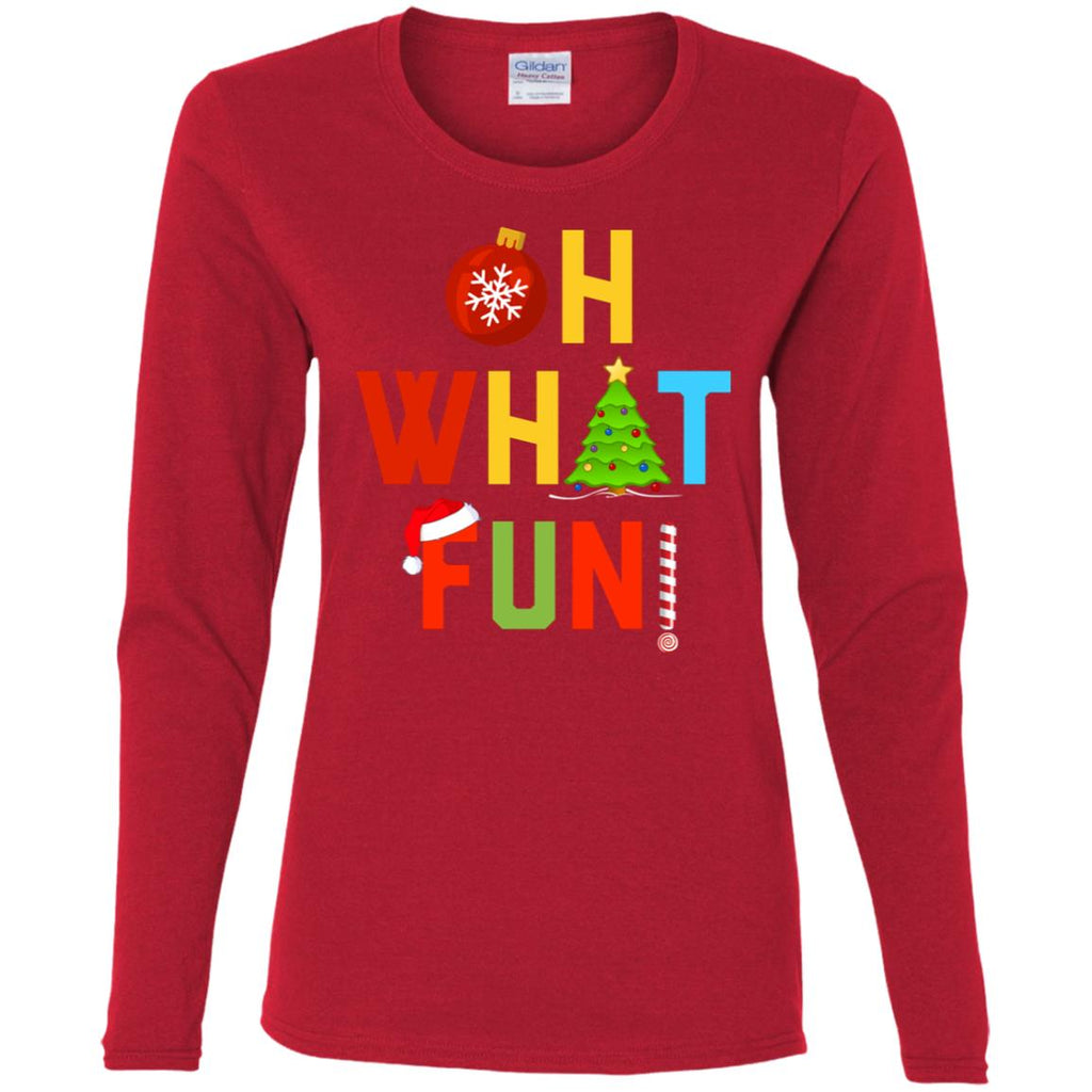 Oh What Fun Merry Christmas Women Long Sleeve Shirt