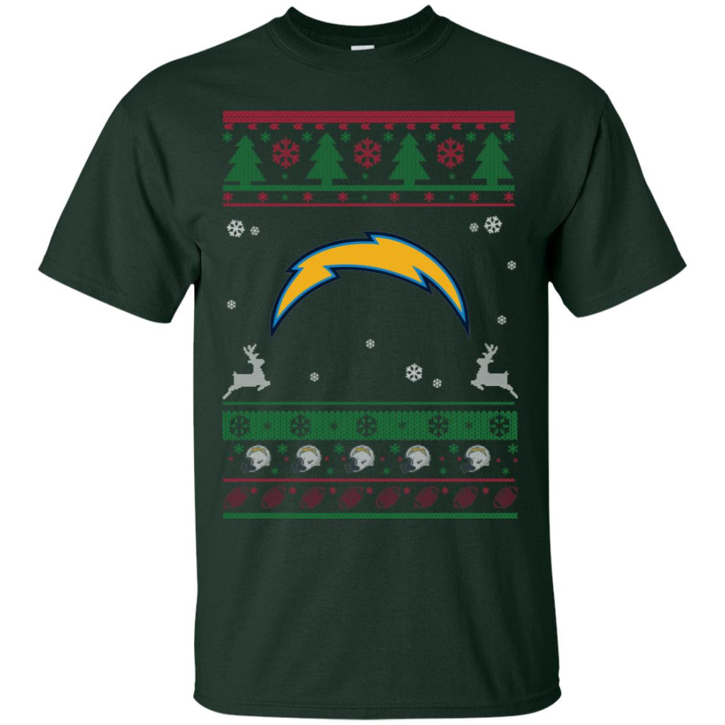 Los Angeles Chargers Logo Football Teams Ugly Christmas Sweater Men T-Shirt