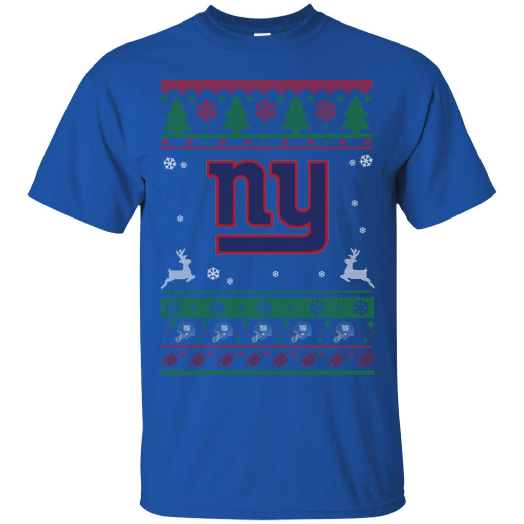 New York Giants Logo Football Teams Ugly Christmas Sweater Men T-Shirt