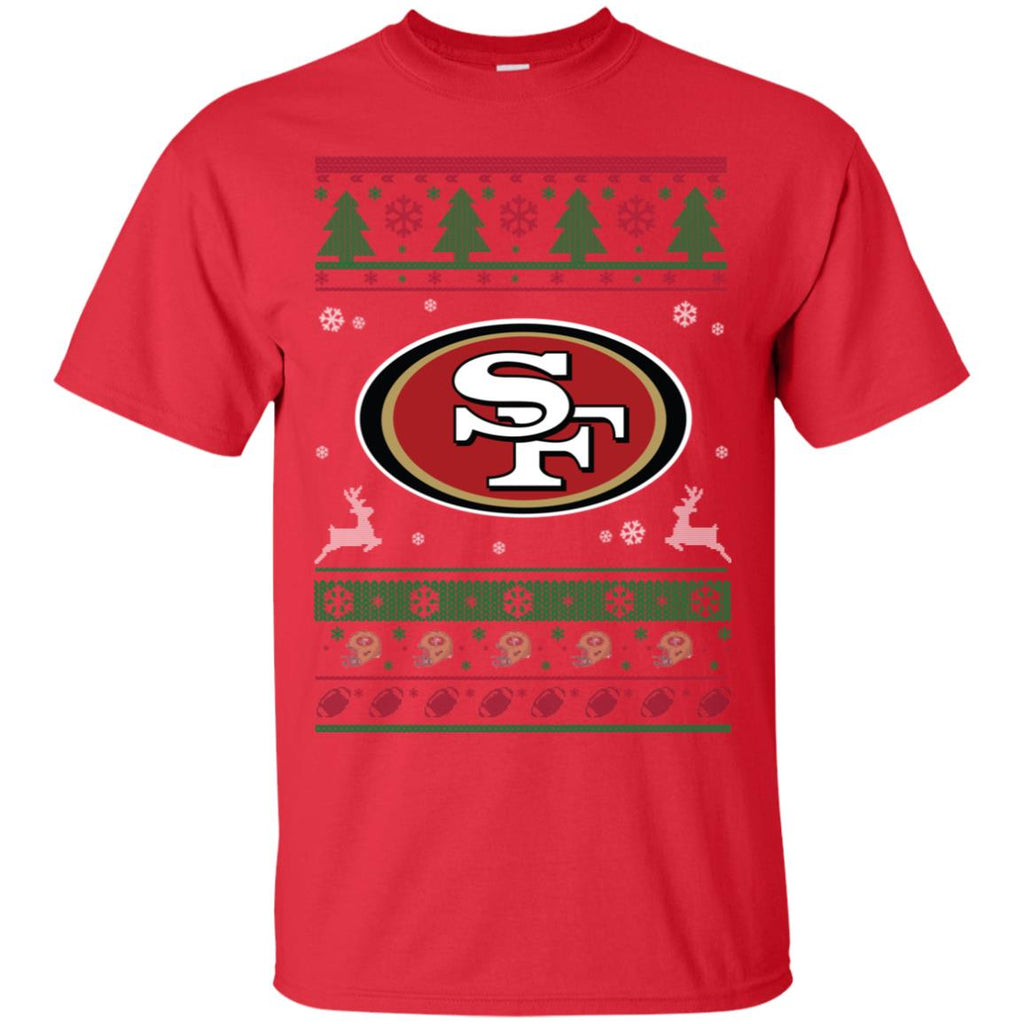 San Francisco 49ers Logo Football Teams Ugly Christmas Sweater Men T-Shirt