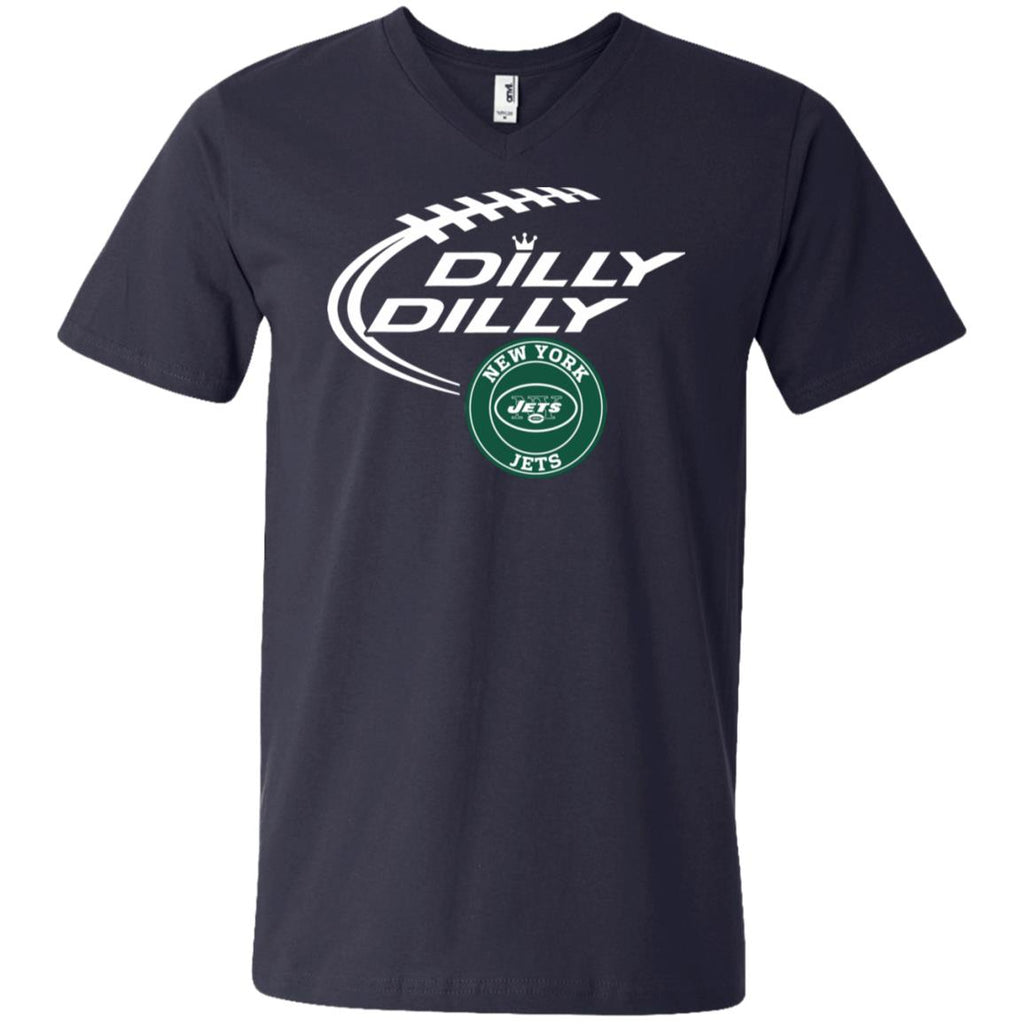 Dilly Dilly New York Jets Nfl Football Men V-Neck T-Shirt