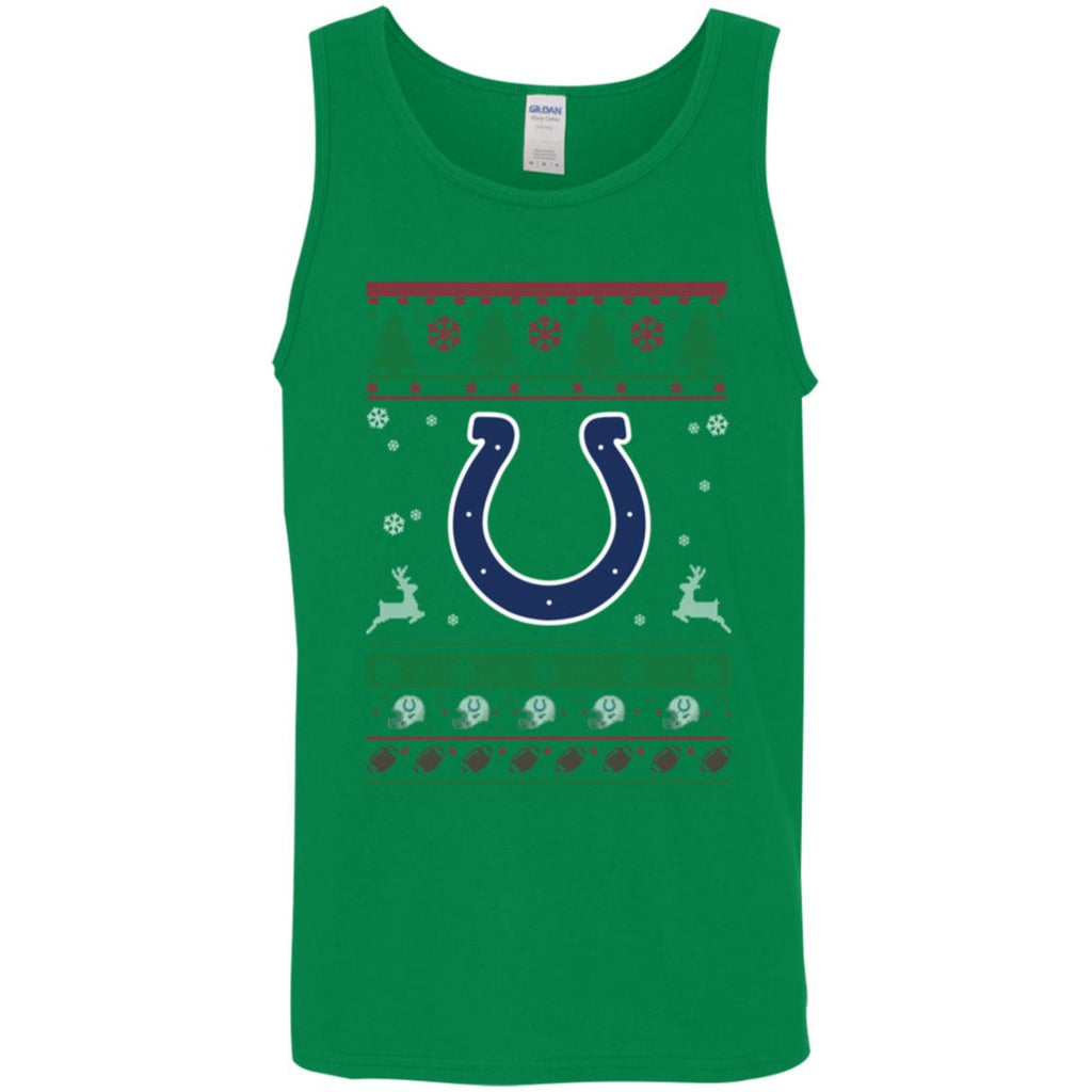 Indianapolis Colts Logo Football Teams Ugly Christmas Sweater Men Tank Top