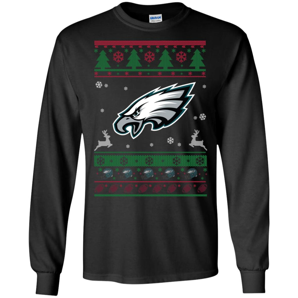 Philadelphia Eagles Logo Football Teams Ugly Christmas Sweater Men Long SLeeve Shirt