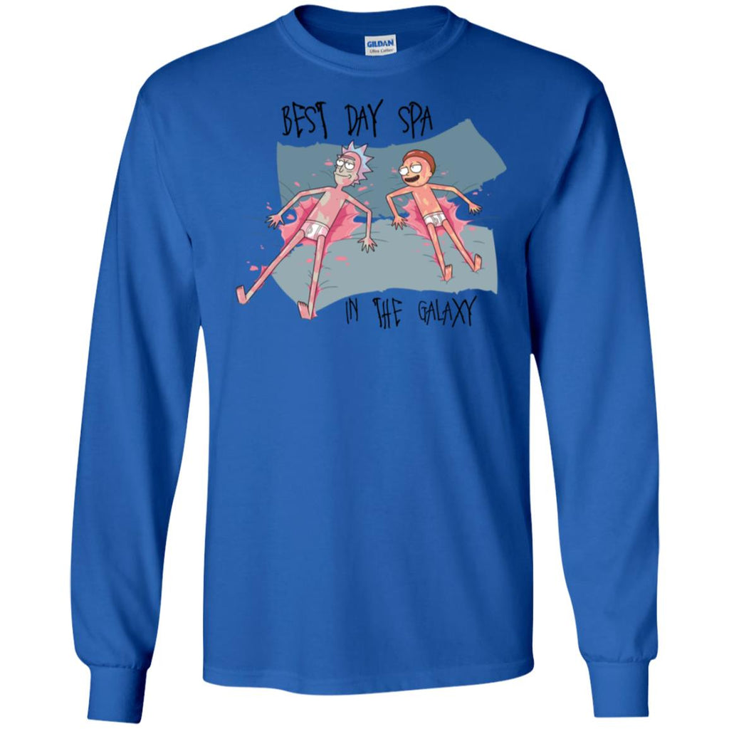 Rick And Morty Best Spa Day In The Galaxy Men Long SLeeve Shirt