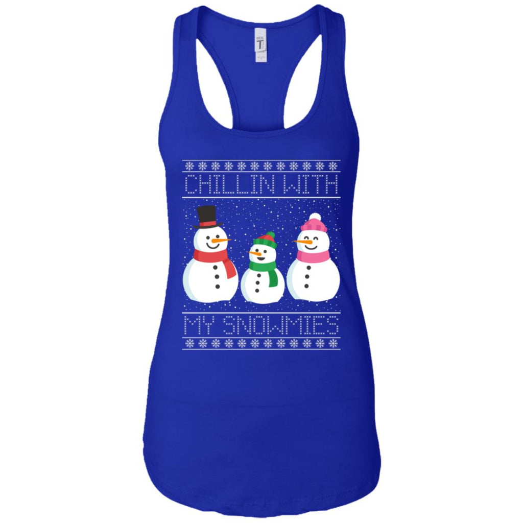 Chillin With My Snowmies Snowman Christmas Women Tank