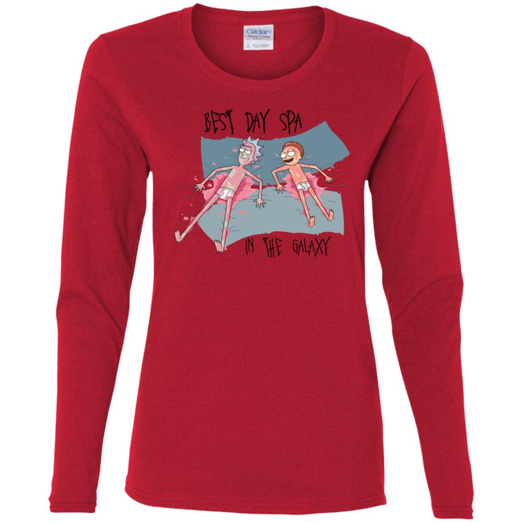 Rick And Morty Best Spa Day In The Galaxy Women Long Sleeve Shirt