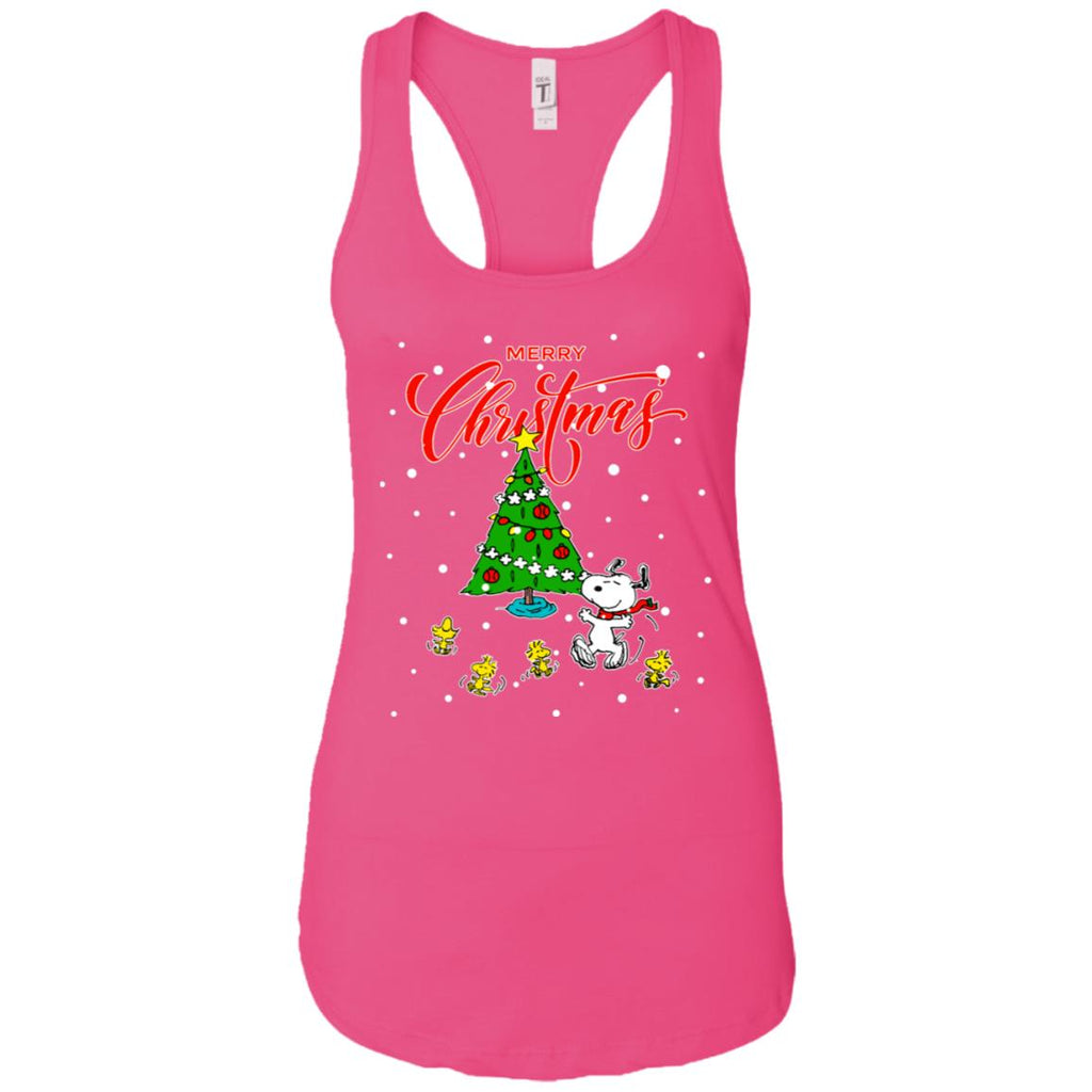 Peanuts-snoopy Christmas Tree Women Tank