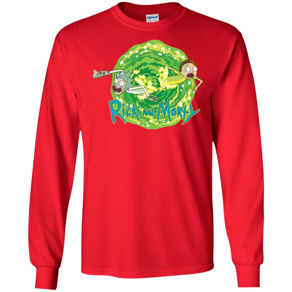 Rick And Morty Multidimensional Travel Men Long SLeeve Shirt