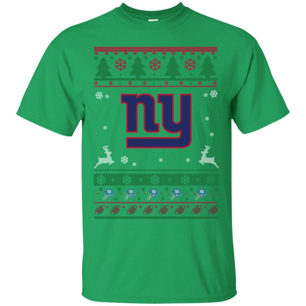 New York Giants Logo Football Teams Ugly Christmas Sweater Men T-Shirt