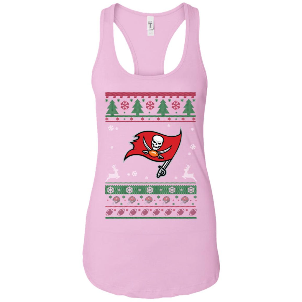 Tampa Bay Buccaneers Logo Football Teams Ugly Christmas Sweater Women Tank