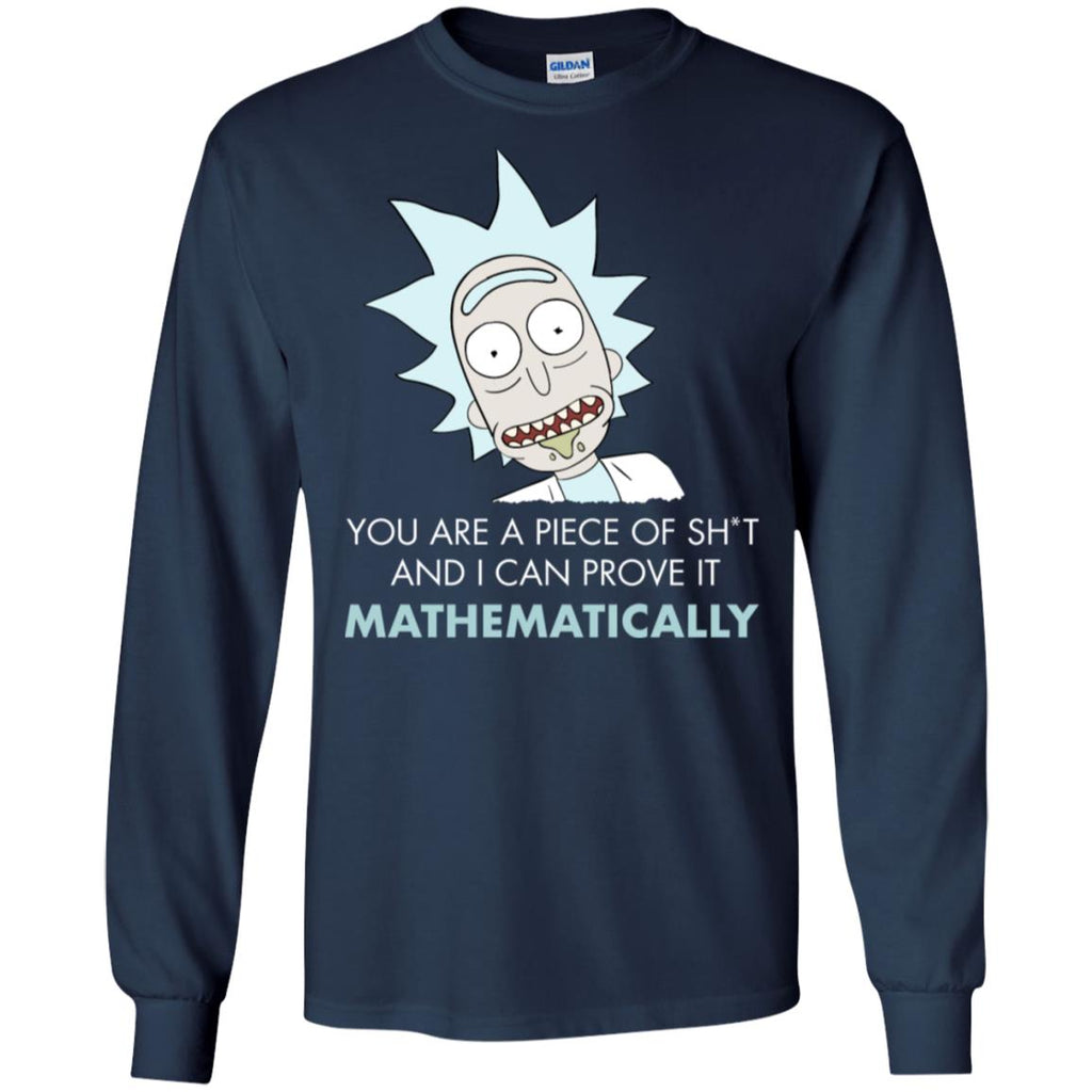 Rick And Morty Mathematical Proof Quote Men Long SLeeve Shirt