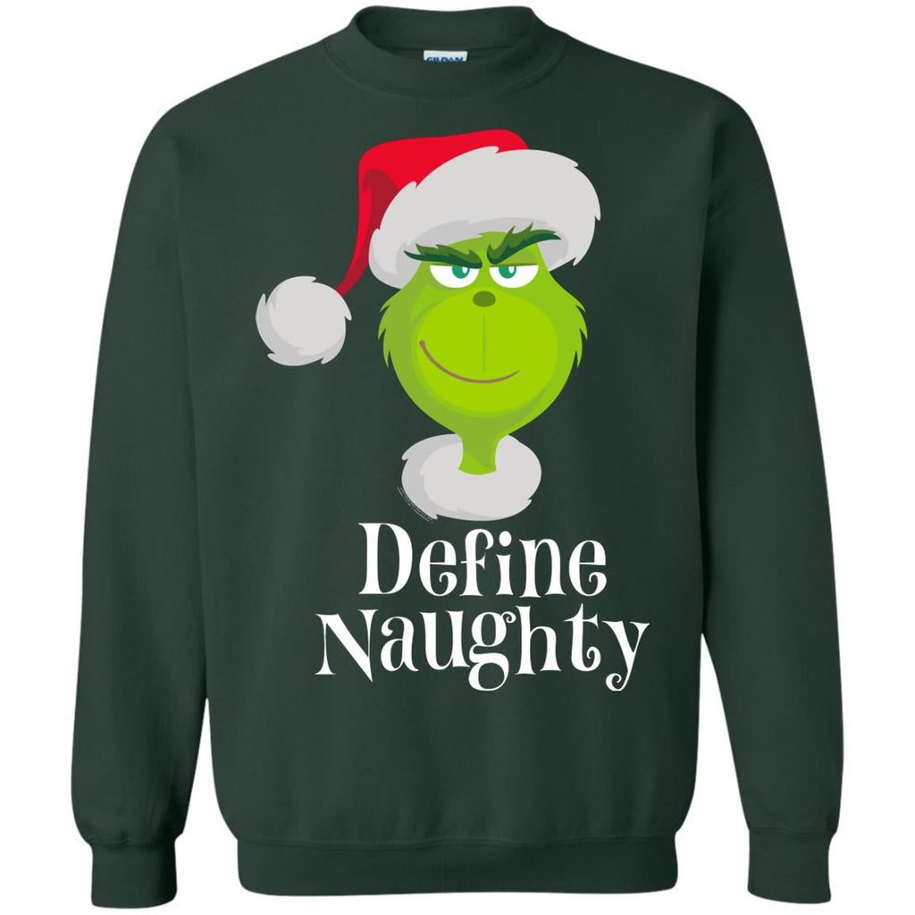 Dr. Seuss The Grinch Naughty Grinch Christmas Unisex Crewneck Pullover Sweatshirt