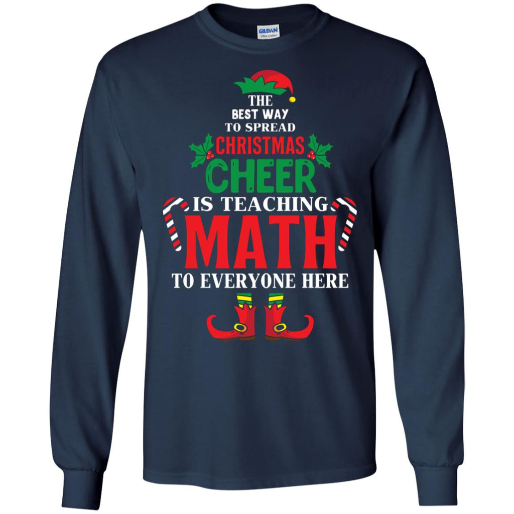 Christmas Cheer Is Teaching Math Men Long SLeeve Shirt