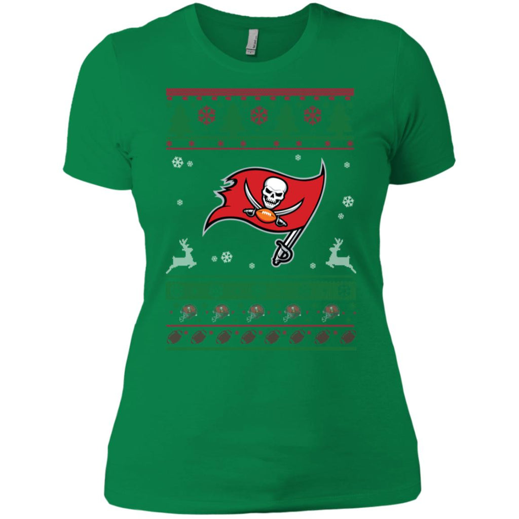 Tampa Bay Buccaneers Logo Football Teams Ugly Christmas Sweater Women T-Shirt