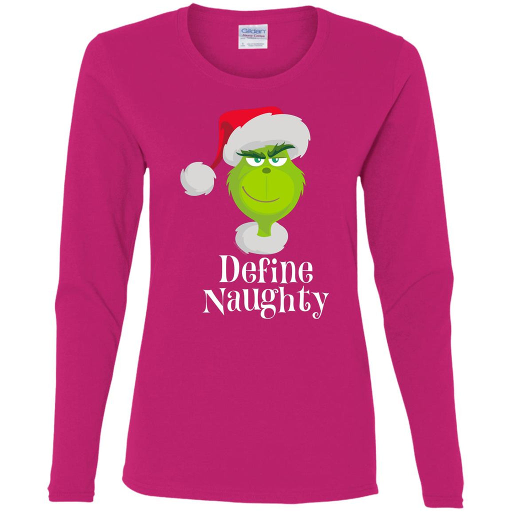 Dr. Seuss The Grinch Naughty Grinch Christmas Women Long Sleeve Shirt