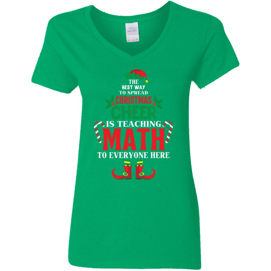 Christmas Cheer Is Teaching Math Women V-Neck T-Shirt