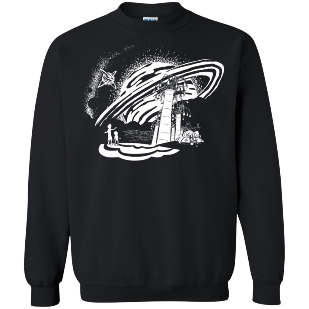 Rick And Morty Dimension 35-c Black And White Unisex Crewneck Pullover Sweatshirt