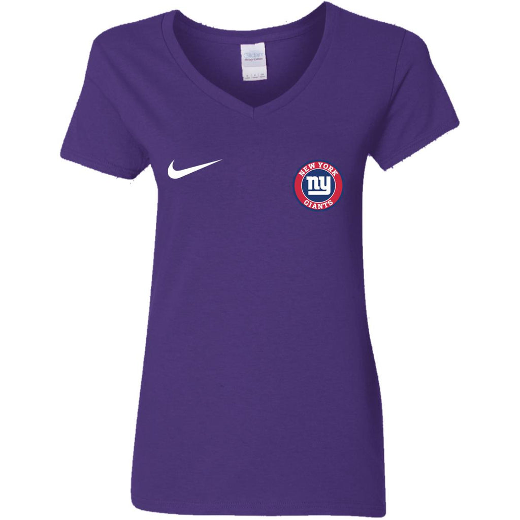 Nike New York Giants Nfl Football Women V-Neck T-Shirt