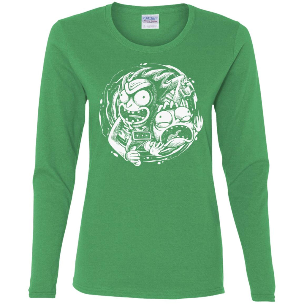 Rick And Morty Time Warp Travels Women Long Sleeve Shirt