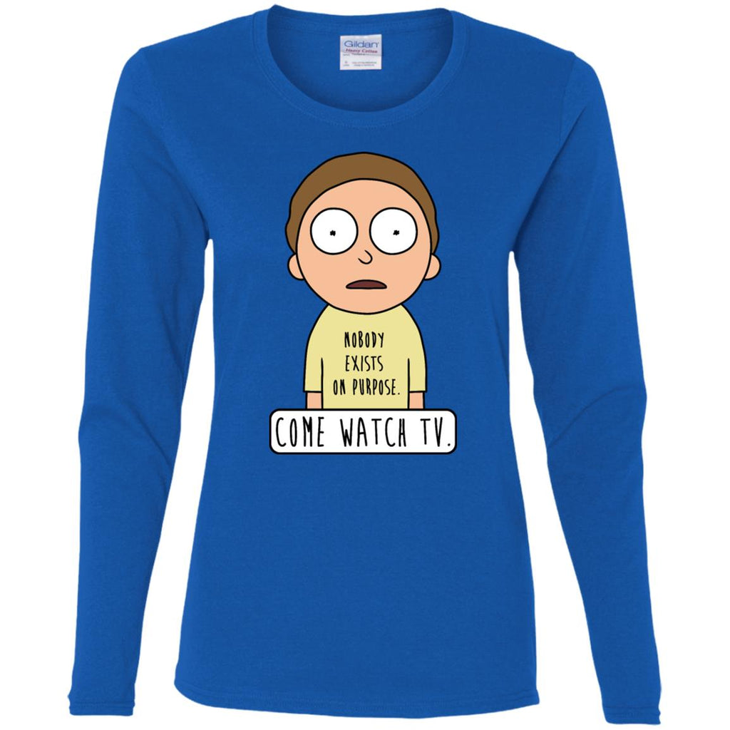 Rick And Morty Come Watch Tv Quote Women Long Sleeve Shirt