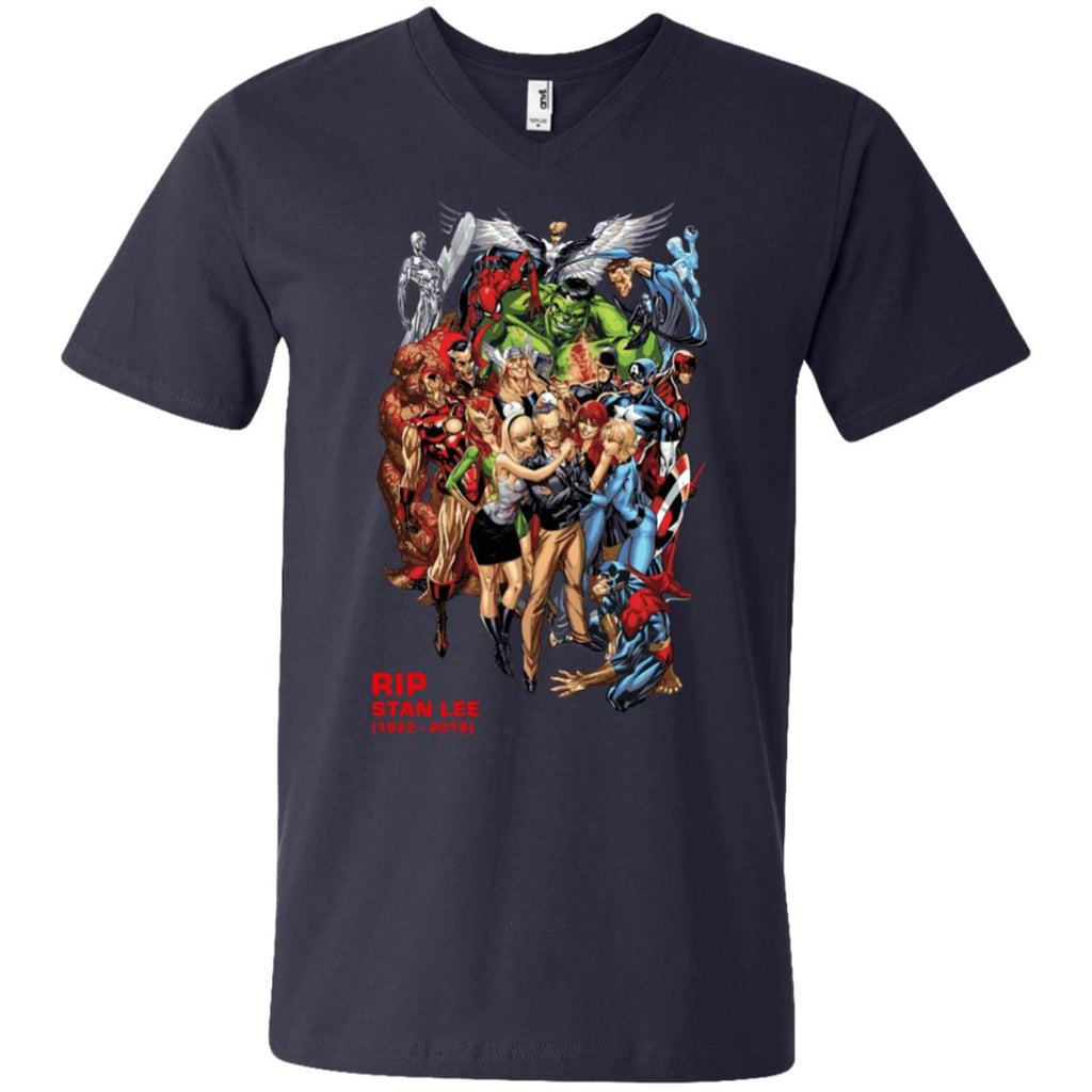 Rip Stan Lee Father Of Super Heroes Men V-Neck T-Shirt